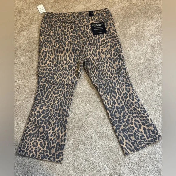 Good American Kick Flare Leopard Print Women Jeans Size 20 Plus - Picture 6 of 9